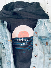 Load image into Gallery viewer, &#39;Michigan Girl&#39; Sunset Art Funnelneck Sweatshirt
